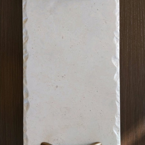 Marble tray new decorative with handles in beige tones