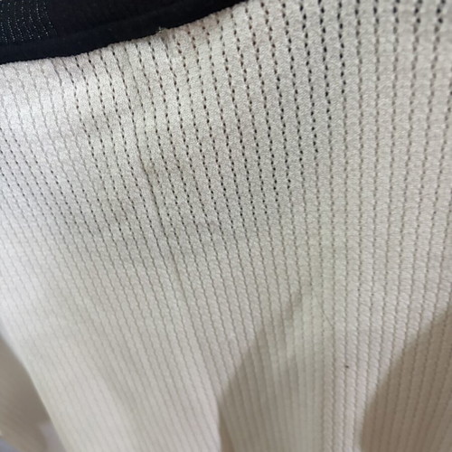 Blouse with gold buttons like new, black and white, one size