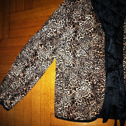 Animal Print Quilted Jacket One Size Like New