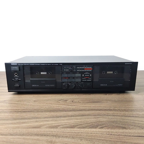 Yamaha KX-W202 vintage double cassette deck used, black
