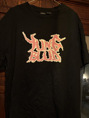 Bershka T-shirt with Yungblud artist print, used, size S, black