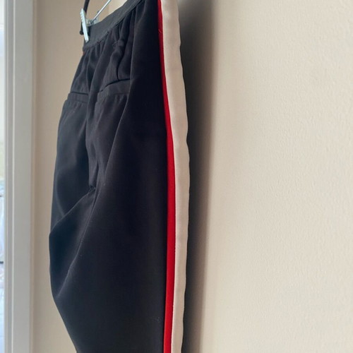 Zara trousers size S like new, black with red and white stripes
