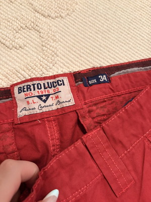 Berto Lucci men's pants red, like new, size S