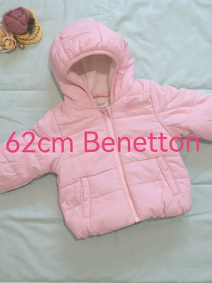 Benetton jacket used, pink, size 62cm for 2 years old