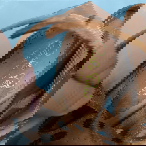 Кожени сандали на висок ток Carlo Pera употребявани, кафяви, номер 38