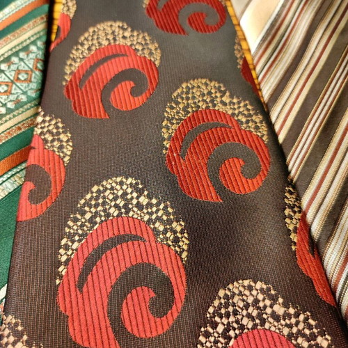 Vintage ties used, pack of 7, timeless designs