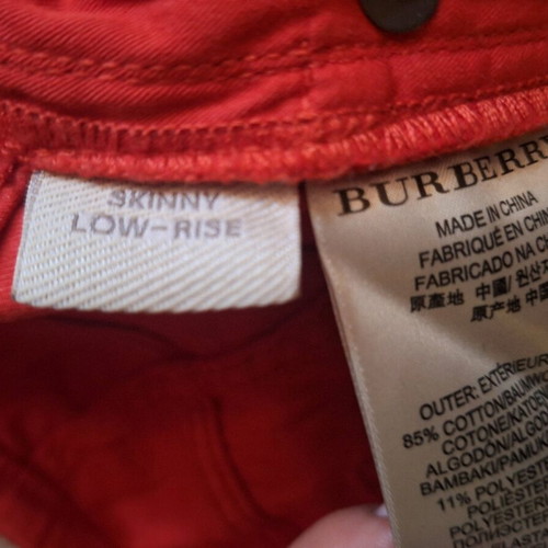 Burberry red skinny jeans