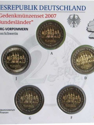 SAC Germany 2 Euro 2007 Mecklenburg-Vorpommern UNC in blister pack