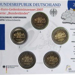 SAC Γερμανία 2 Ευρώ 2007 A-D-F-G-J UNC Mecklenburg-Vorpommern (blister)