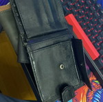 Leather wallet used, black