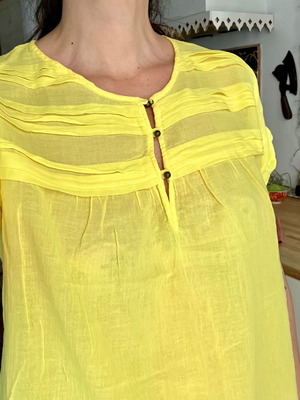 Yellow summer blouse Zara used, size M