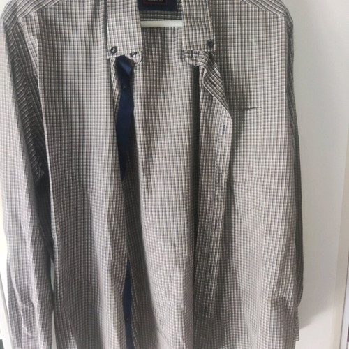 Berto Lucci shirt XL used, gray checkered