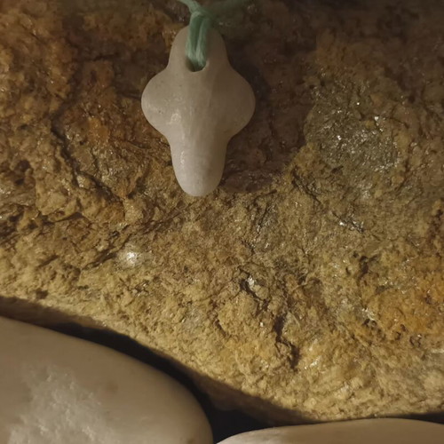 Collectible Cycladic marble and stone cross, hand-carved