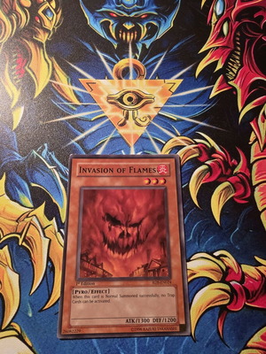 Invasion of Flames 1st edition used Yu-Gi-Oh! card