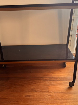 Μοντέρνο καφέ τρόλεϊ σερβιρίσματος bar cart σαν καινούργιο με ρόδες