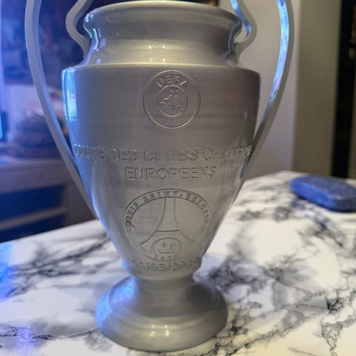 Champions League Trophy PSG painted metallic, 25 cm, made to order