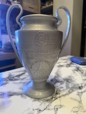 Champions League Trophy PSG painted metallic, 25 cm, made to order