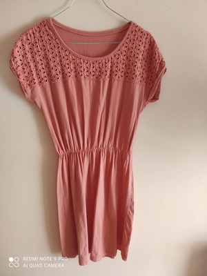 Cotton dress like new, peach color, sizes XS, S, M