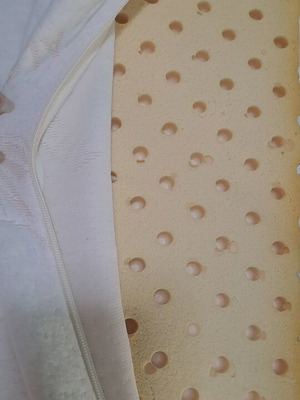 Greco Strom Baby Cot Mattress with Latex and Removable Aloe Vera Cover, Like New 43×90 cm