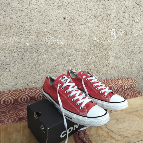 Converse Chuck Taylor All Star low red sneakers used, size 44