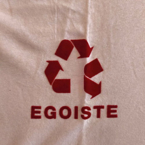 Zoe Karssen "Egoiste" unisex T-shirt size L like new, white