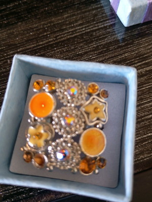 Adjustable ring like new, steel, yellow and orange