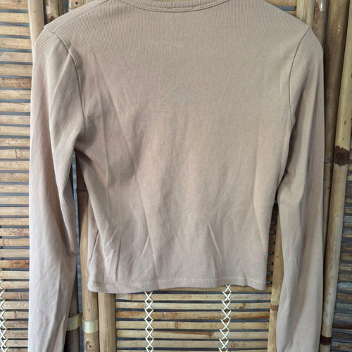 Bershka Rib Top Beige size M like new