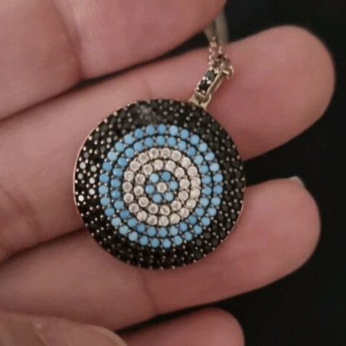 Silver necklace with stones Oxette like new