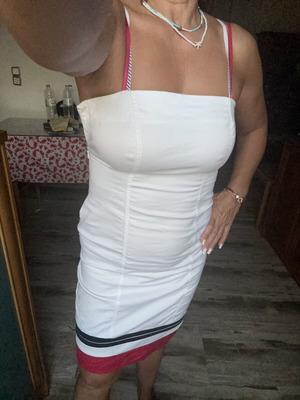 Raxevsky dress extra small, elastic midi, white and red, like new