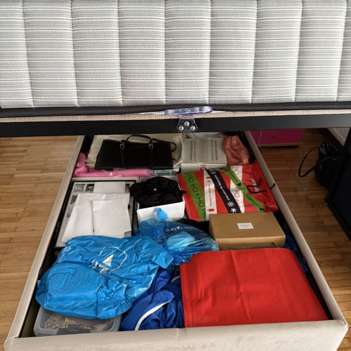 Istikbal bed with mattress and storage, 100x200cm