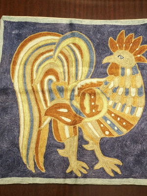 Decorative Pillowcase with Rooster Embroidery new