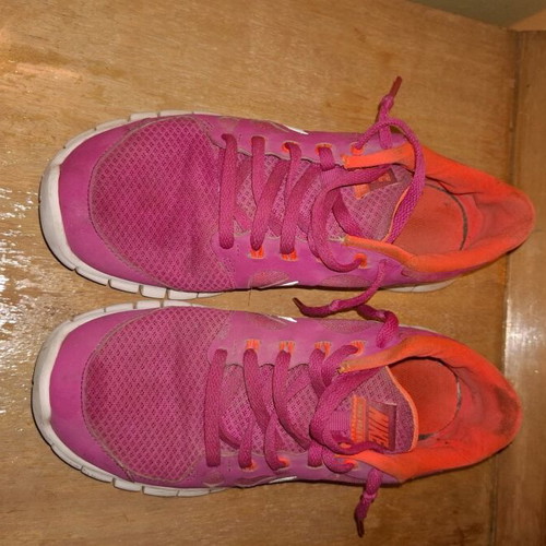 Nike running shoes used, size 37, pink multicolor