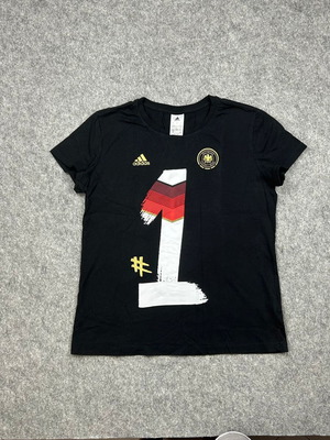 Adidas 2014 World Cup winner Germany women's T-Shirt size Large black color Summer