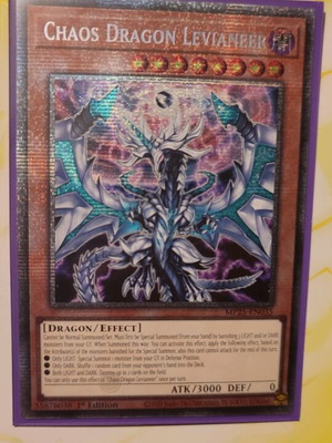 Chaos Dragon Levianeer card like new with Ultra Pro protective sleeve