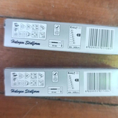 Halogen bulbs 2 pieces 80mm 1400lm 80W new