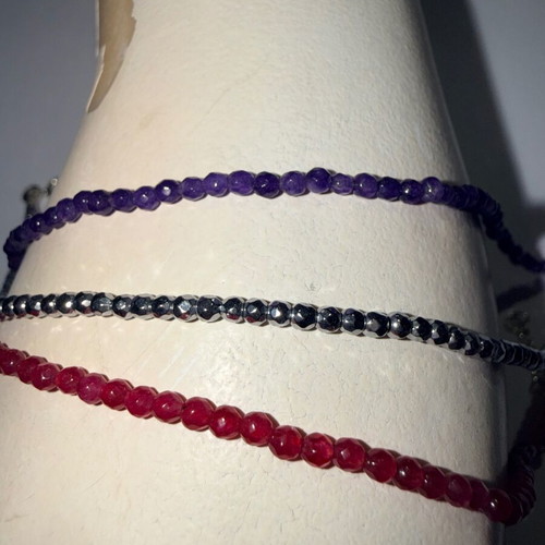 Gregio 3 Silver 925 Bracelets with Semi-Precious Stones New