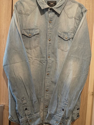 Funky Buddha men's cotton denim shirt used, western style L/XL