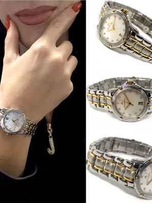 Maurice Lacroix 18k ρολόι γυναικείο καινούργιο με mother of pearl και μπριγιάν