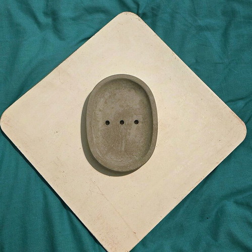 Handmade concrete soap dish, minimal aesthetic