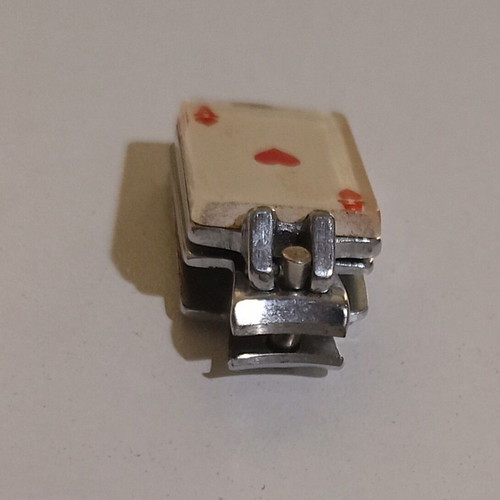 Mini Nail Clipper Keychain Used, Playing Card Shape