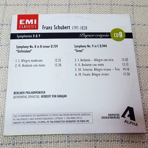 Franz Schubert Symphonies 8 & 9 CD used