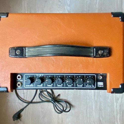 Roland Cube 60 Vintage Orange guitar amplifier used, 60W, early '80s