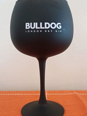 Cocktail glass black like new, height 20 cm