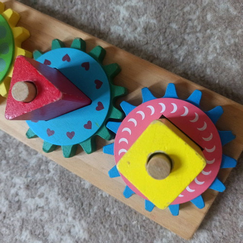 Wooden colorful toy used for babies and toddlers
