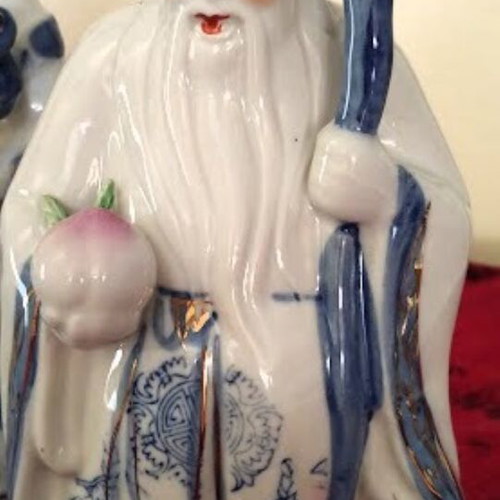 Porcelain figures of Chinese deities set of 3, new