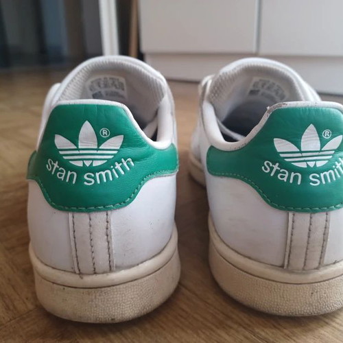Adidas Stan Smith shoes used, size 36.5, white and green