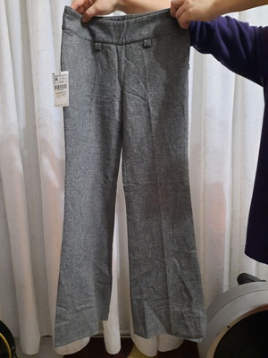 Zara pants new, gray, size S 36 8