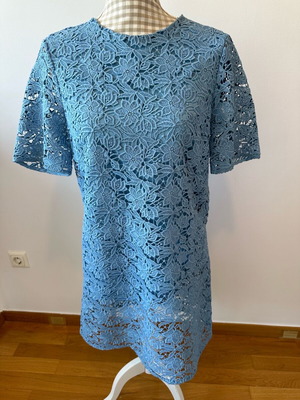 Zara lace dress blue medium like new