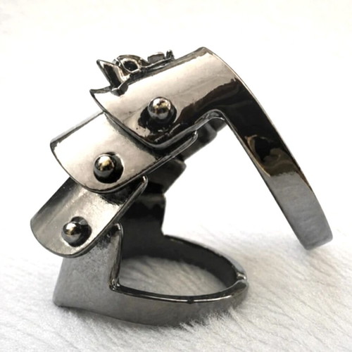 Opium Dark Void Armour Nana ring size 9, like new, dark chrome steel