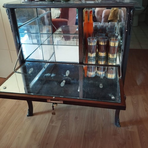 Vintage wooden drinks cabinet bar furniture 1920s